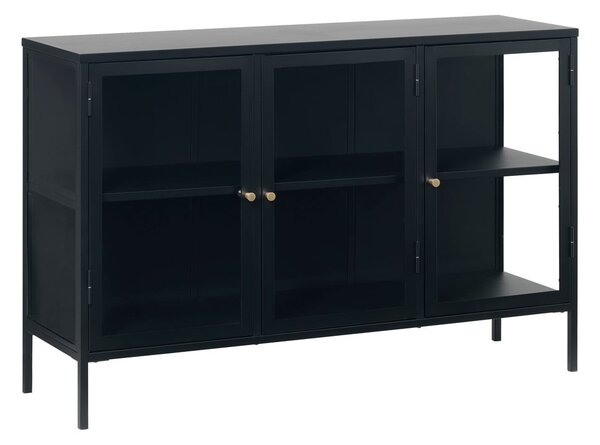 Crna metalna vitrina 132x85 cm Carmel – Unique Furniture