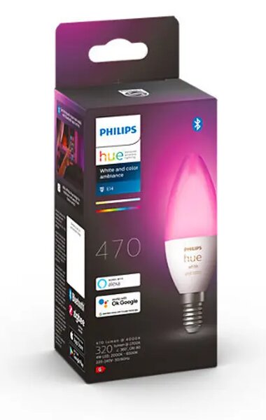 Philips Hue WHITE & COLOR AMBIANCE LED ŽARULJA 1×E14/5.3W/2000-6500K+RGB/470lm 8719514356610