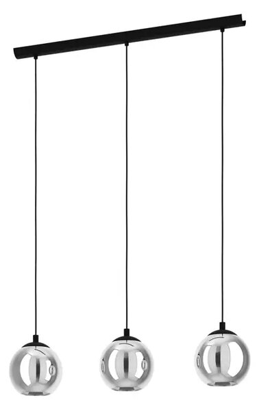 VISILICA 3xE27 D-765, CRNA/CRNO STAKLO ARISCANI 98652