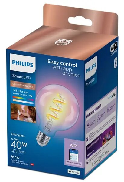 PHILIPS SMART ŽARULJA WFB G95 E27 822-65 RGB CL 1PF/6 8720169165793
