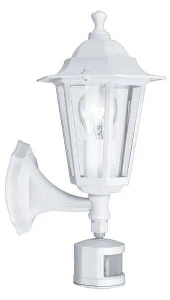VANJSKA ZIDNA LAMPA 1xE27 SENZOR, BIJELA LATERNA 5 22464