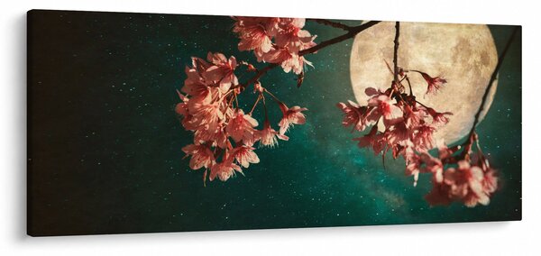 Slika - Sakura u punom mjesecu (120x50 cm)