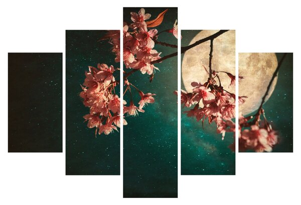 Slika - Sakura u punom mjesecu (150x105 cm)