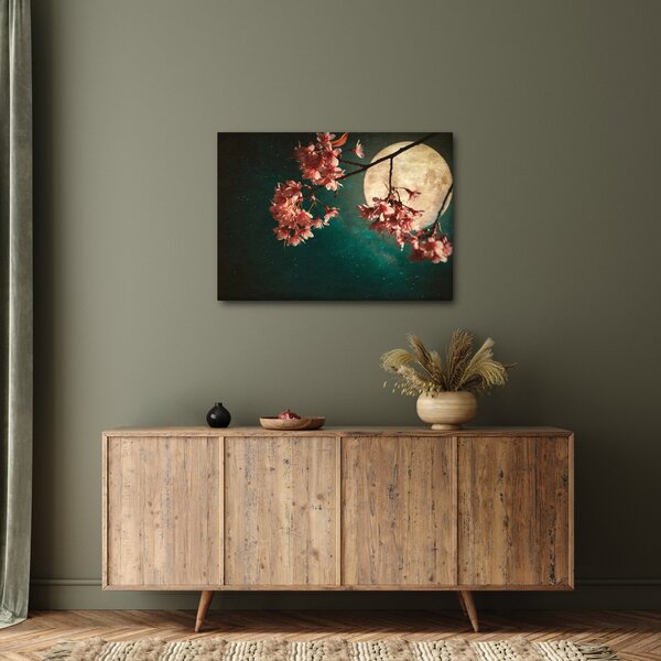 Slika - Sakura u punom mjesecu (70x50 cm)