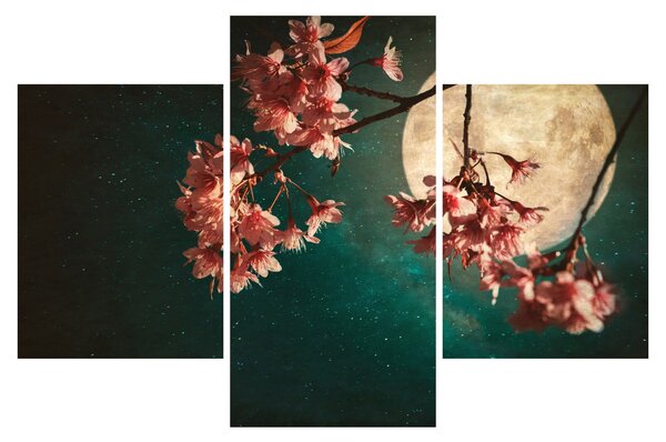 Slika - Sakura u punom mjesecu (90x60 cm)