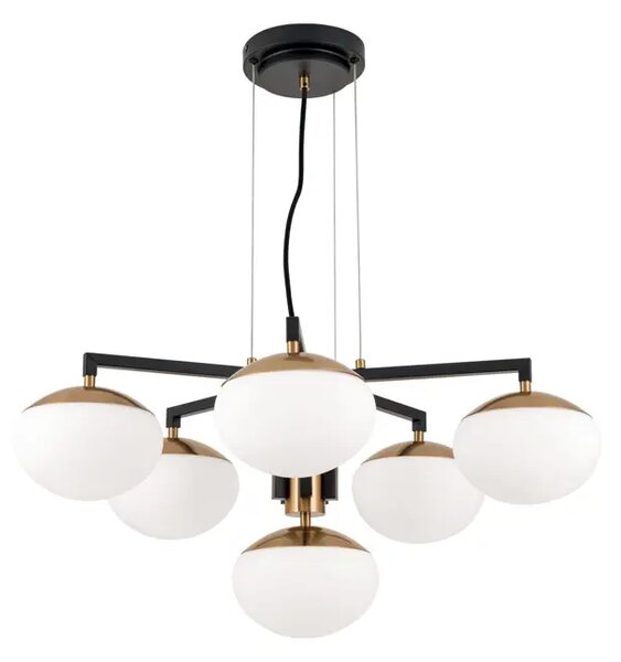 JOSEPHINE LUSTER 6×E27/LED/230V O73,5 cm CRNI LU1841/5+1