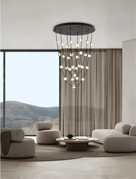 ALCINOE VISILICA LED/3000K/102W/8914Lm/CRNA & GOLD NL9511019