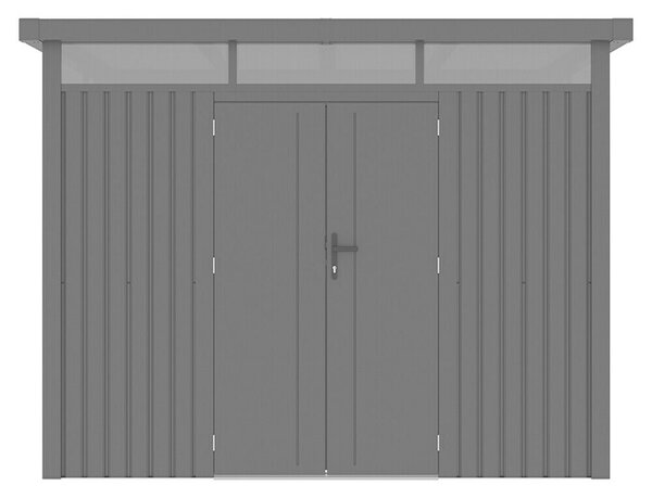 Gardol Spremište Cubus Max (Vanjska dimenzija uklj. krovni prevjes (Š x D): 294 x 230 cm, Čelik, Crna)