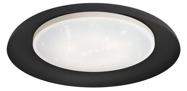 PLAFONJERA 1xLED 17,8W, PROM 465, CRNO/BIJELA KRISTAL PENJAMO 99703