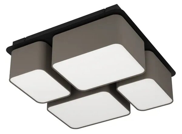 STROPNA LAMPA 4xE27 TKESTIL, ANTRACIT/SMEĐA MORDAZO 900524