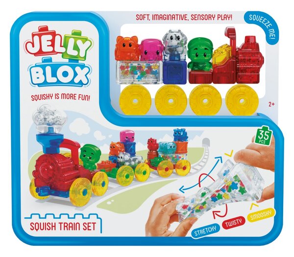 GOLIATH kocke Jelly Blox Squish Train Set 30 kos