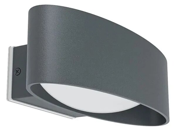VANJSKA ZIDNA LAMPA 1xLED 10W, 1100lm, IP44, ALUMINIJ/ČELIK/PLASTIKA/ANTRACIT CH 98711