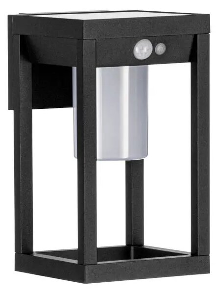 VANJSKA ZIDNA SOLARNA LAMPA LED 340lm, AKU, SENZOR, IP44, CRNA MARTANO 900804