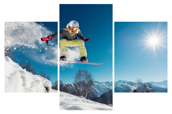 Slika - Snowboarder (90x60 cm)