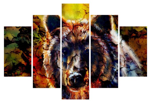 Slika - Slikani medvjed (150x105 cm)