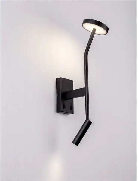 LOGOS ZIDNA LAMPA LED /3000K/9W/487Lm/CRNA NL9540250