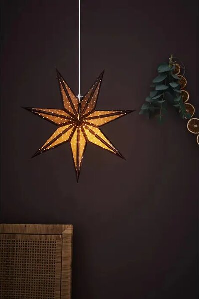 GLITTER VISILICA ZVIJEZDA 45cm BOJA BRONCE 1x25W/E14/2,0m MA705793
