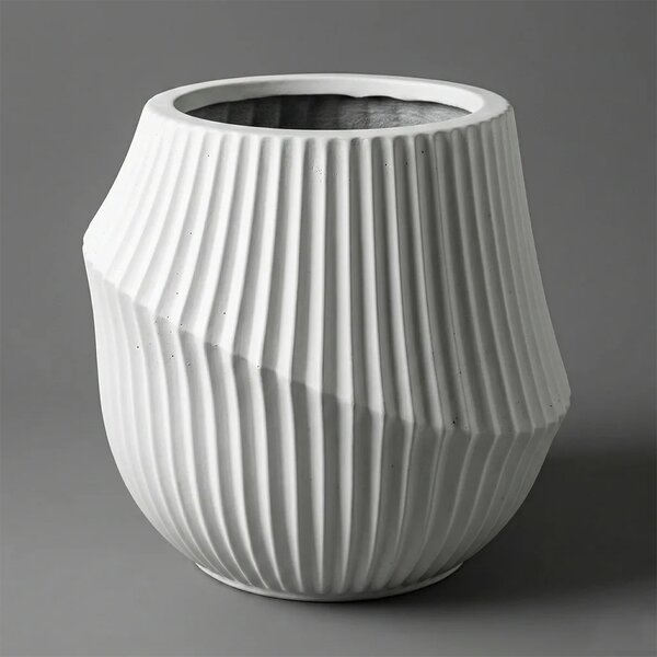 Ukrasna tegla Nocte 28 x 36 cm Chalk bijela - Bijela - 31 - 50 cm - Fiberglass - do 30cm