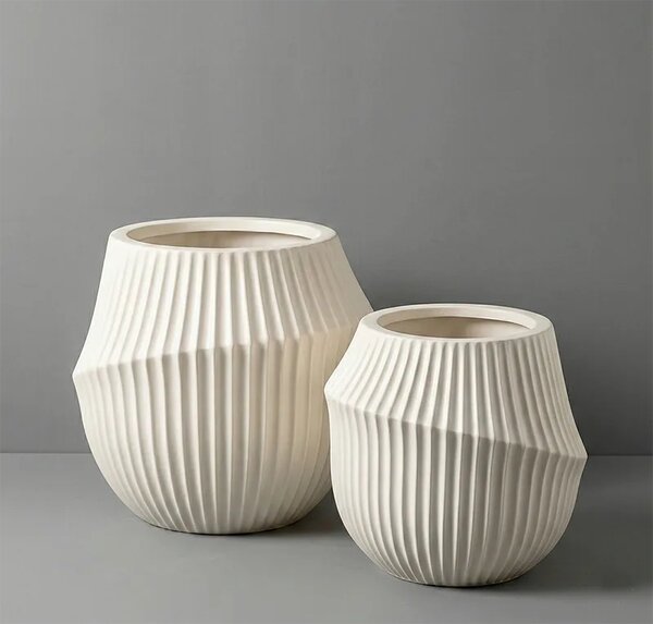 Ukrasna tegla Nocte 28 x 36 cm Chalk bijela - Bijela - 31 - 50 cm - Fiberglass - do 30cm