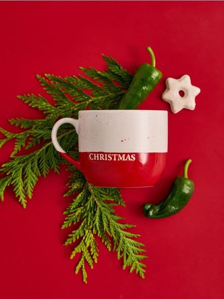Sinsay - Božićna šalica s natpisom „Merry Christmas“