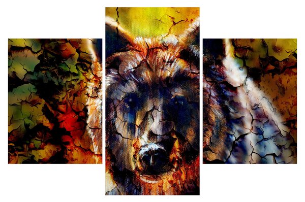 Slika - Slikani medvjed (90x60 cm)