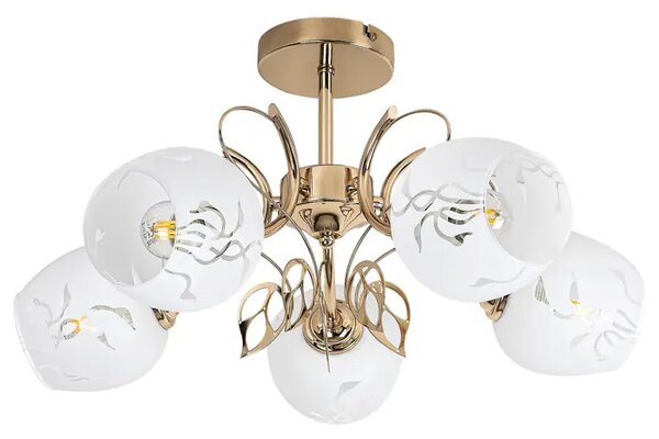 FAUNA STROPNA SVJETILJKA E27 5X MAX 40/ZLATNO/IP20 RA5099