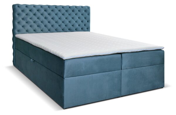 Zondo Bračni krevet Boxspring 200 cm Orimis (plava). Akcija -35%