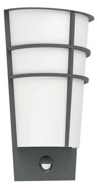 VANJSKA ZIDNA LAMPA 2xLED 2X2,5W, ANTRACIT/BIJELA , SA SENZOROM BREGANZO 1 96018