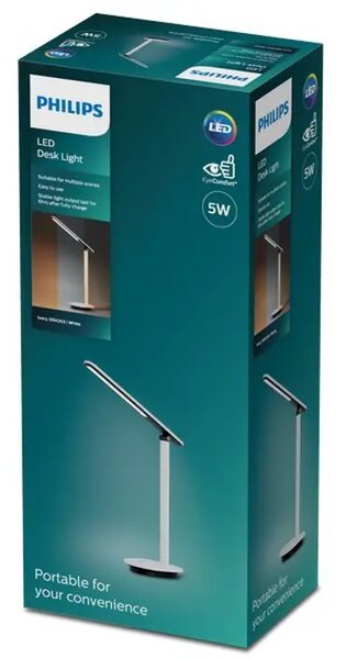 IVORY PHILIPS LED stolna lampa DSK203 PT 5W 27-50K W USB 8719514420410