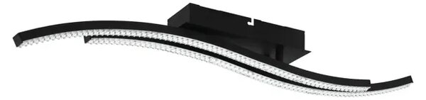 PLAFONJERA 1xLED 21,5W, CRNA/PROZIRNO STAKLO LEJIAS 99801