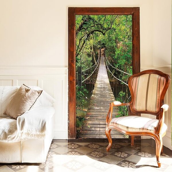 Fototapeta za vrata JUNGLE BRIDGE 86x200 cm