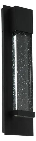 VANJSKA ZIDNA LAMPA 2xLED 2X3,3W, 680lm, V-300, ALU/CRNA , STAKLO VILLAGRAZIA 98153