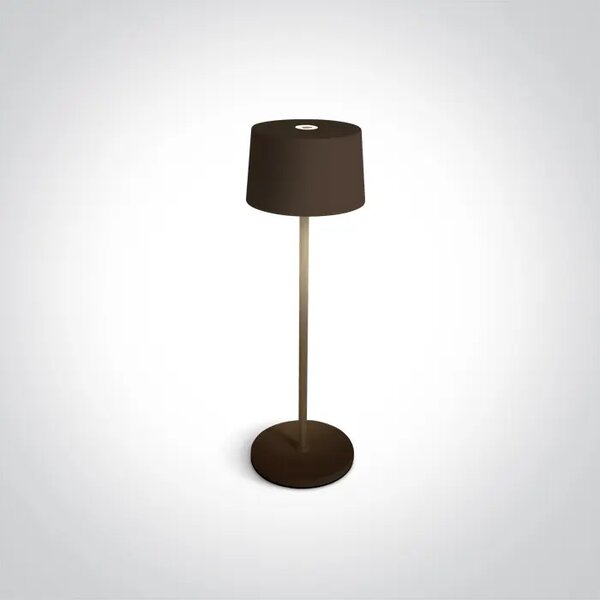 STOLNA LAMPA LED 3,3W/200lm/3000K PUNJIVA PREKO USB, DIMM, IP65 SMEĐA DM61082A/BR
