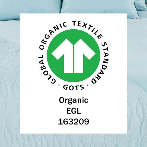 Napenjalna plahta Organic Lia – Plava