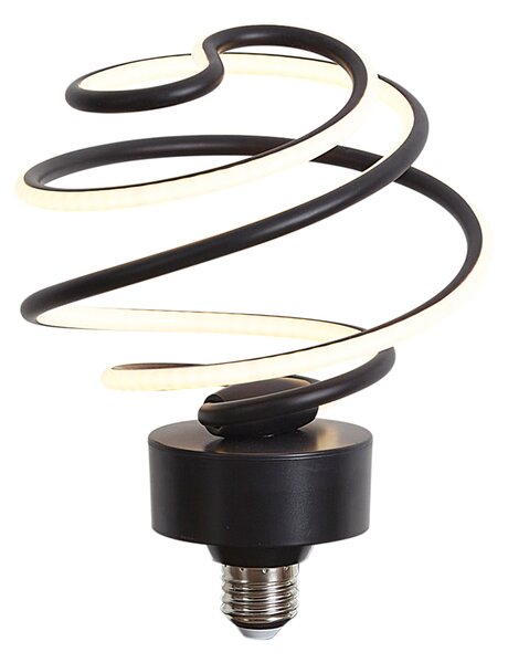 E27 LED ukrasna žarulja crna spiralna 6W 370 lm 3000K