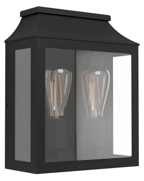 VANJSKA ZIDNA LAMPA 2xE27 ALU GUS/CRNA SONCINO 97294