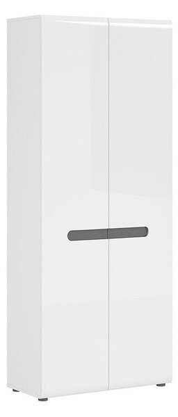 Ormar Boston M125Bijela, Sjajno bijela, 195x80x37cm, Porte guardarobaVrata ormari: Klasična vrata