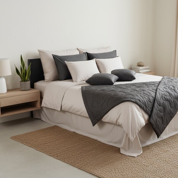 Posteljina Basic – Srebrno siva