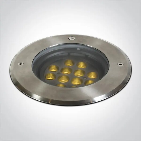 UGRADBENA VANJSKA PODNA SVJETILJKA LED 12x1,5W WW 36deg 230V SS316L IP67 DM69074C/W