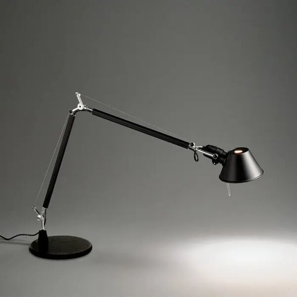 TOLOMEO MINI STOLNA LAMPA E-27/100W CRNA KOMPLET SA POSTOLJEM A005940+A008610 AR005940+AR008610