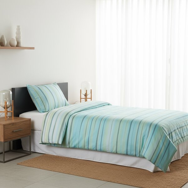 Posteljina Zarja 140x200 cm - Mint plava