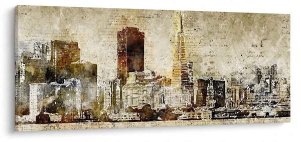 Slika - Umjetnički izveden grad (120x50 cm)