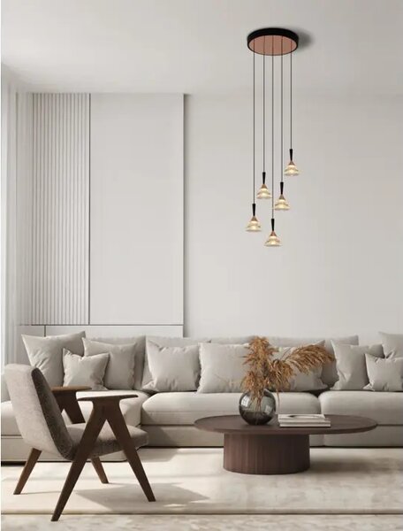 PALUZ VISILICA LED/3000K/30W/1558Lm/CRNA & ROSE GOLD NL9186965
