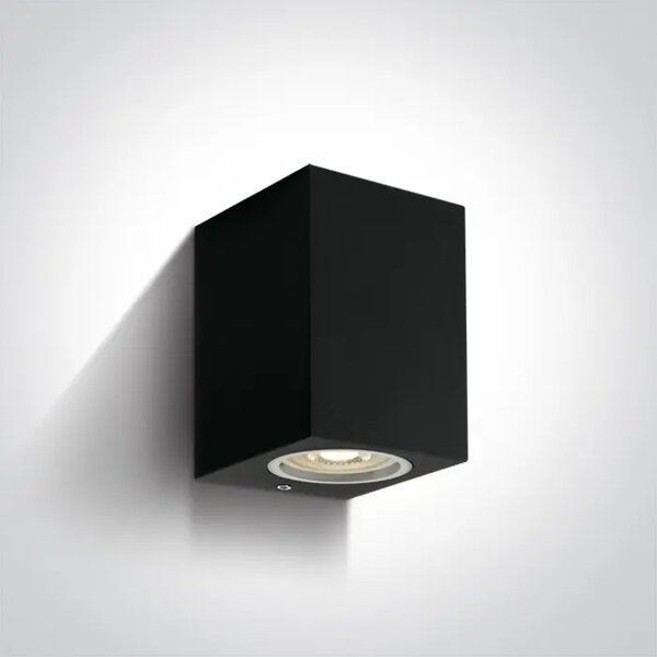 ZIDNA SVJETILJKA GU10/7W IP65 CRNA 100x77x77mm DM67426/B