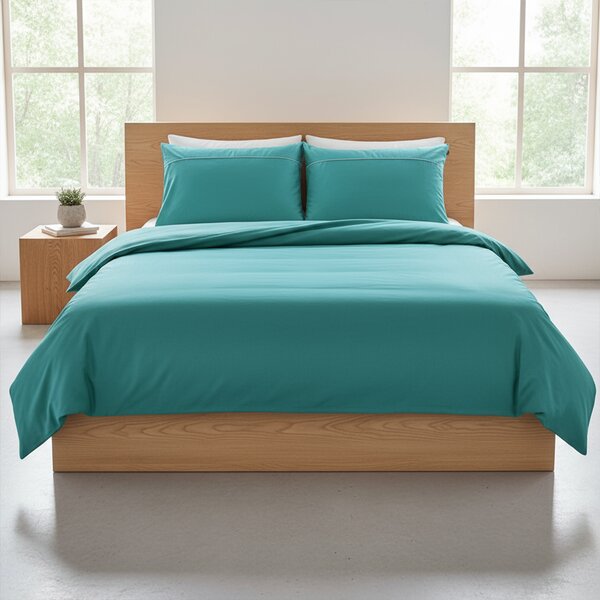 Posteljina Basic – Zeleno plava