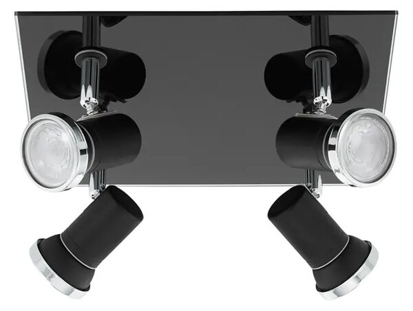 REFLEKTOR 4xLED GU10, 4X3,3W, 4X240m, IP44, KROM/CRNA TAMARA 1 33678