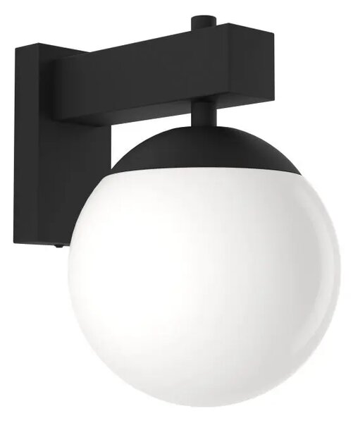 VANJSKA ZIDNA LAMPA 1xE27 IP44, CRNA/BIJELA BUFALATA 900669