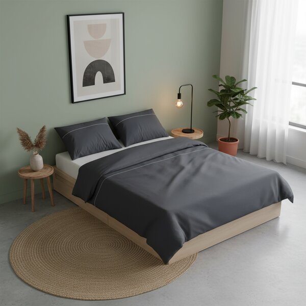 Posteljina Basic – Antracit siva