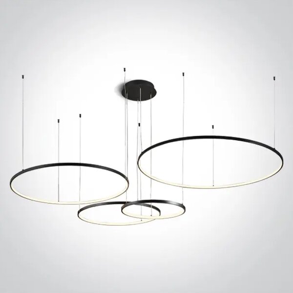 VISILICA 4x CRNI PRSTEN 40cm/60cm/80cm/100cm 100W WW IP20 230V DIMMABLE DM63150C/B/W