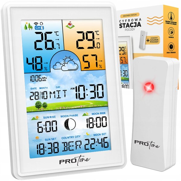 LCD bežično digitalno vrijeme + vanjska jedinica